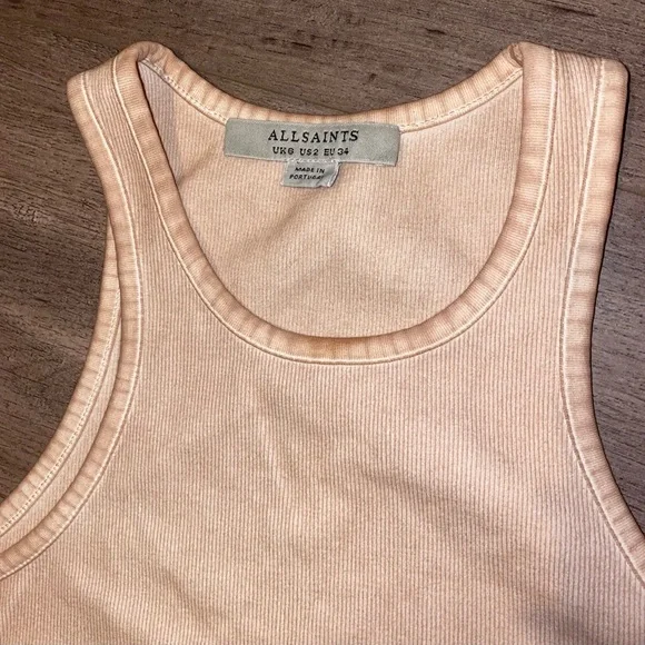 All Saints Beige Sleeveless Bodysuit - Picture 5 of 6